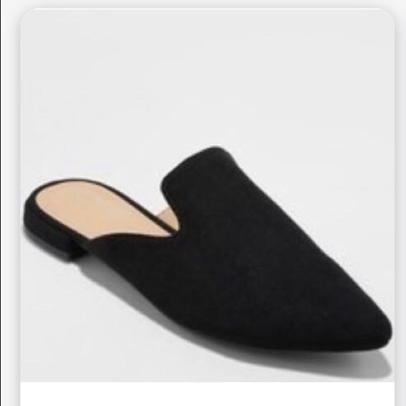 pointed toe slide loafers